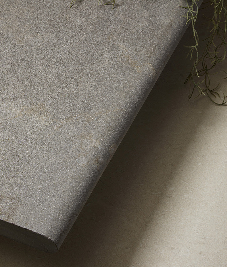 Kimmeridge Limestone Etched Bullnose Coping 40cm Sample