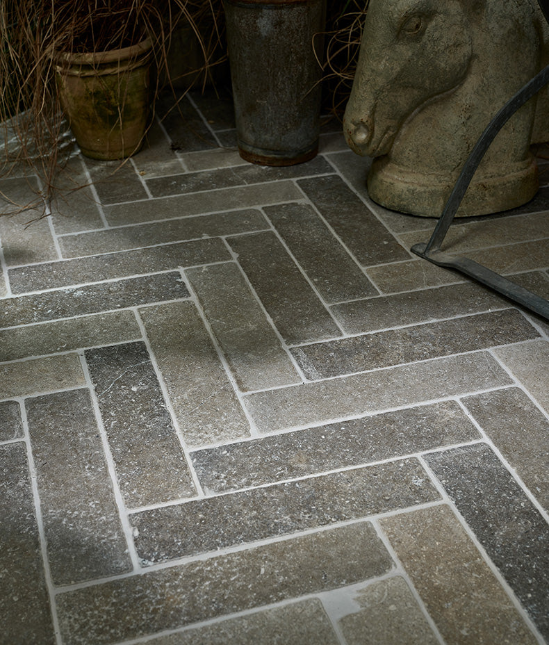 Kimmeridge Limestone Parquet Tumbled & Etched 7.5cm Sample