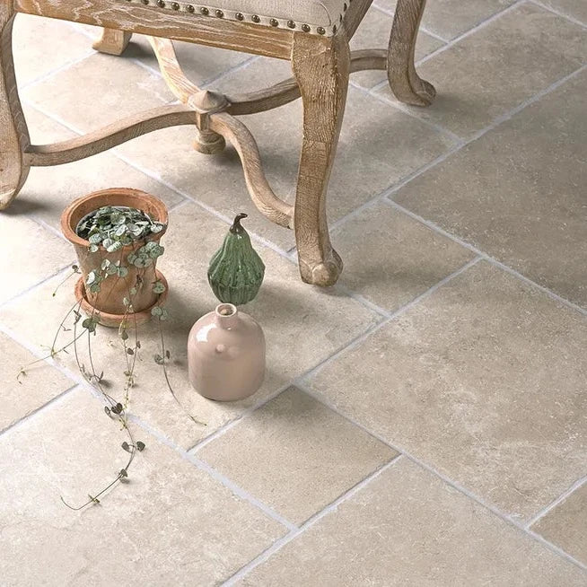 Cotehele, Beige, £59.00/ M2 Cream Tile Stone Effect Tiles Ca Pietra