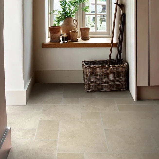 Cotehele, Beige, £59.00/ M2 Cream Tile Stone Effect Tiles Ca Pietra