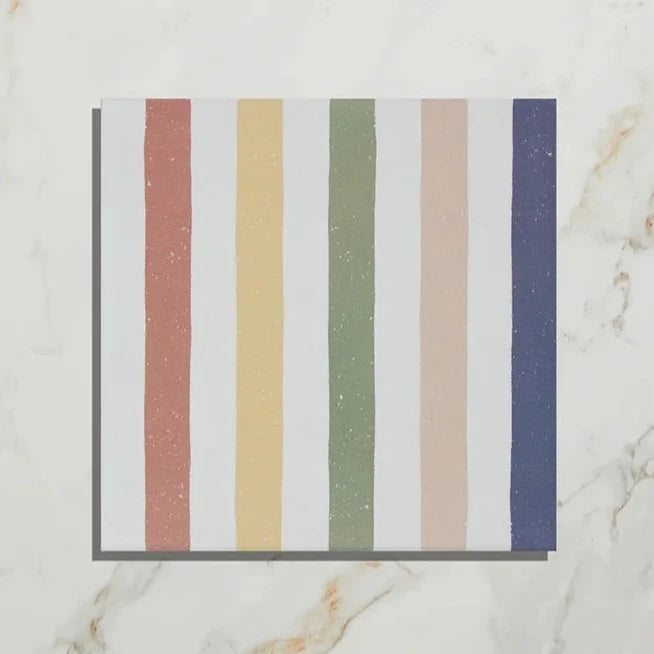 Deck Chair Porcelain Feature, Rainbow, £79.20/ M2 Decorative Tiles Multicoloured Tile Porcelain Decorative Tiles Ca Pietra