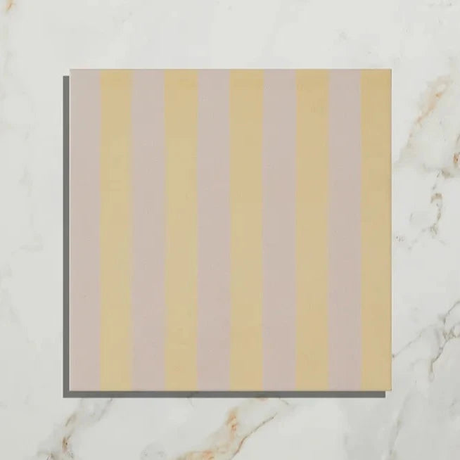 Deck Chair Porcelain Feature, Rhubarb & Custard, £79.20/ M2 Cream Tile Decorative Tiles Porcelain Decorative Tiles Ca Pietra