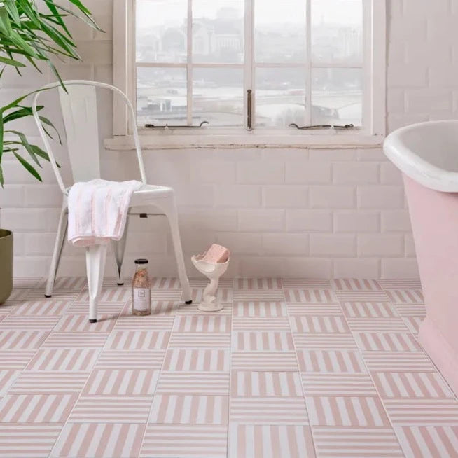 Deck Chair Porcelain Feature, Rose, £79.20/ M2 Decorative Tiles Pink Tile Porcelain Decorative Tiles Ca Pietra