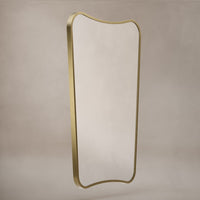 Delphine Curve Mirror 60x90cm - Brushed Brass