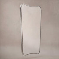 Delphine Curve Mirror 60x90cm - Brushed Nickel