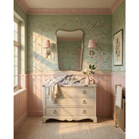 Delphine Curve Mirror 60x90cm - Brushed Nickel