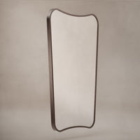 Delphine Curve Mirror 60x90cm - Brushed Bronze