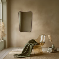 Delphine Curve Mirror 60x90cm - Brushed Bronze