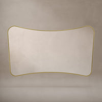 Delphine Curve Mirror 120x70cm - Brushed Brass