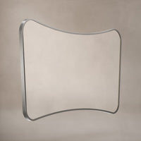 Delphine Curve Mirror 120x70cm - Brushed Nickel