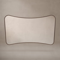 Delphine Curve Mirror 120x70cm - Brushed Bronze