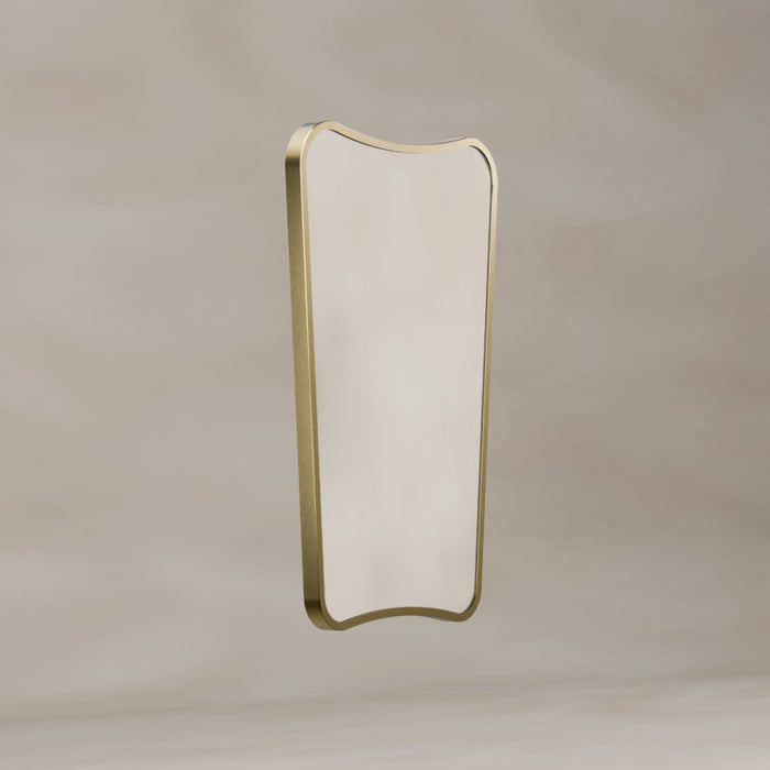 Delphine Curve Mirror 45x70cm - Brushed Brass
