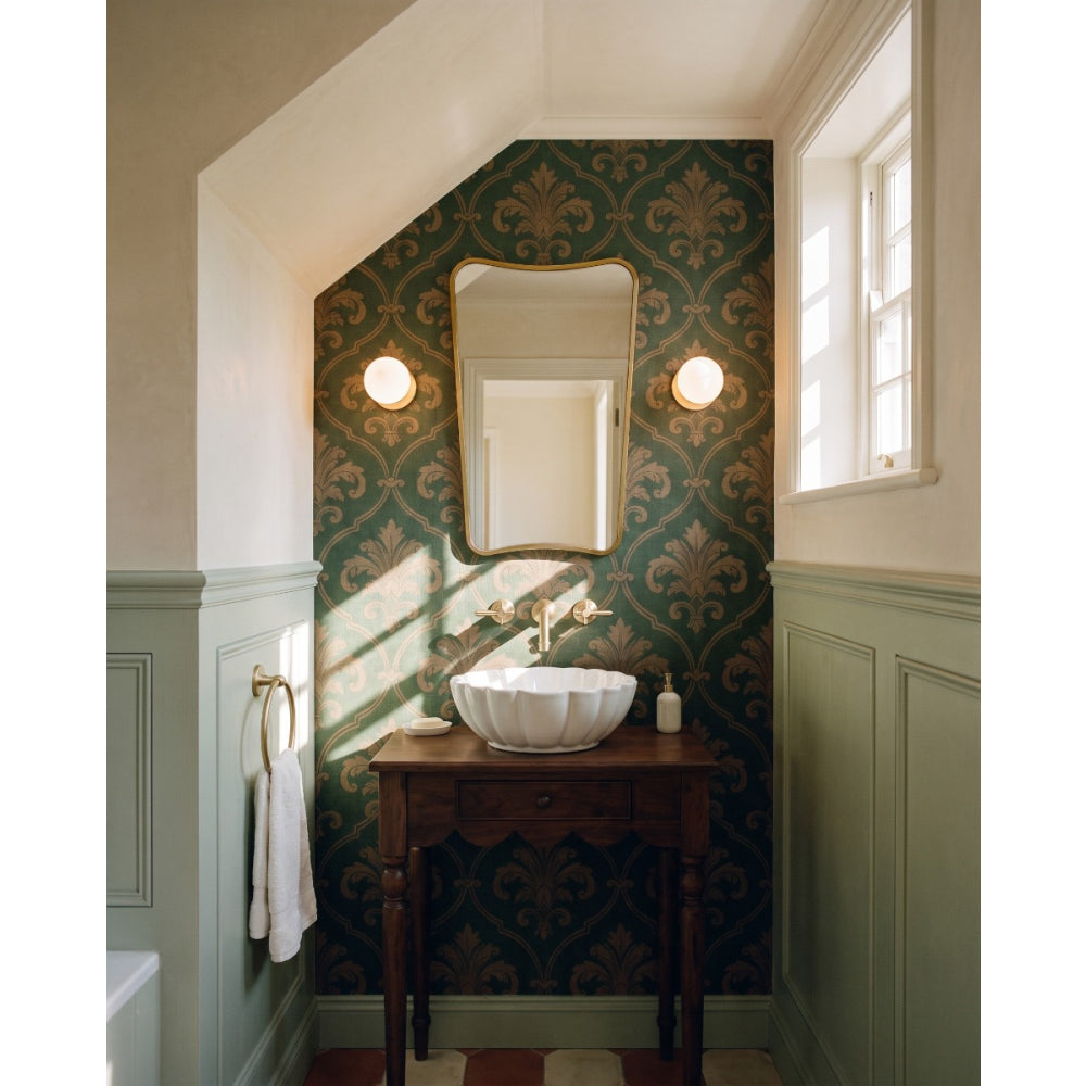 Delphine Curve Mirror 45x70cm - Brushed Brass