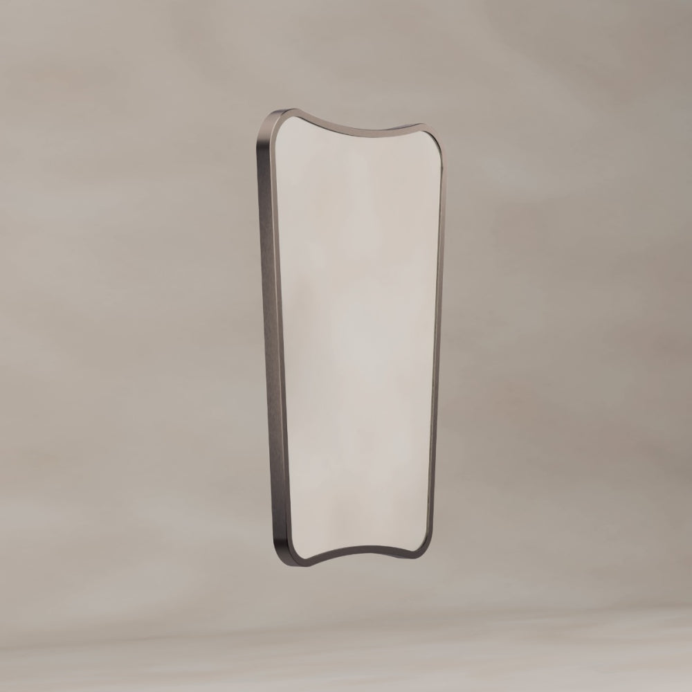 Delphine Curve Mirror 45x70cm - Brushed Bronze