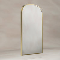 Delphine Overmantel Arch Mirror 60x90cm - Brushed Brass