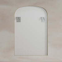 Delphine Overmantel Arch Mirror 60x90cm - Brushed Brass