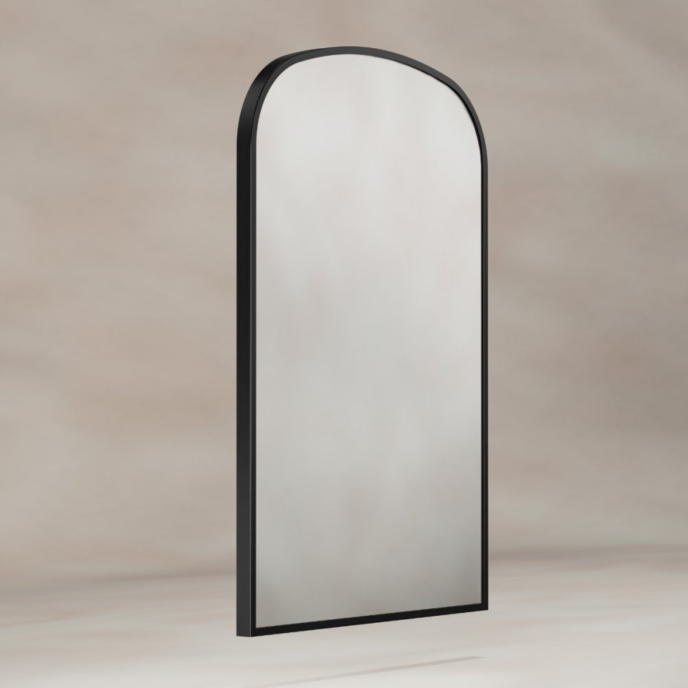Delphine Overmantel Arch Mirror 60x90cm - Black