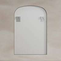 Delphine Overmantel Arch Mirror 60x90cm - Black
