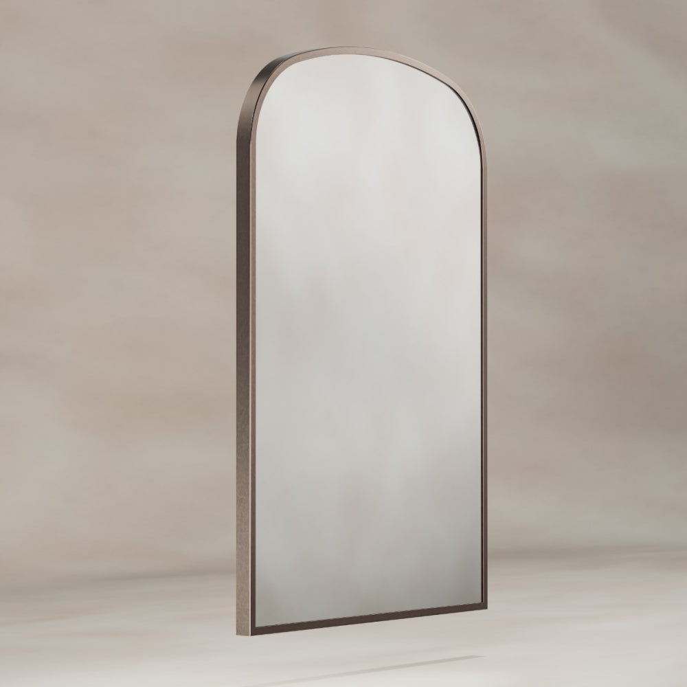 Delphine Overmantel Arch Mirror 60x90cm - Brushed Bronze