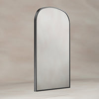 Delphine Overmantel Arch Mirror 60x90cm - Gunmetal