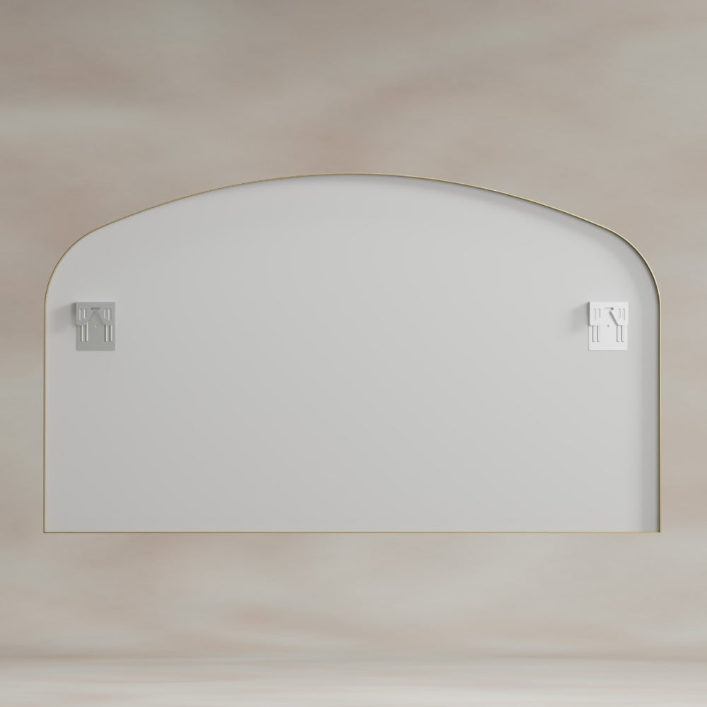 Delphine Overmantel Arch Mirror 120x70cm - Brushed Brass