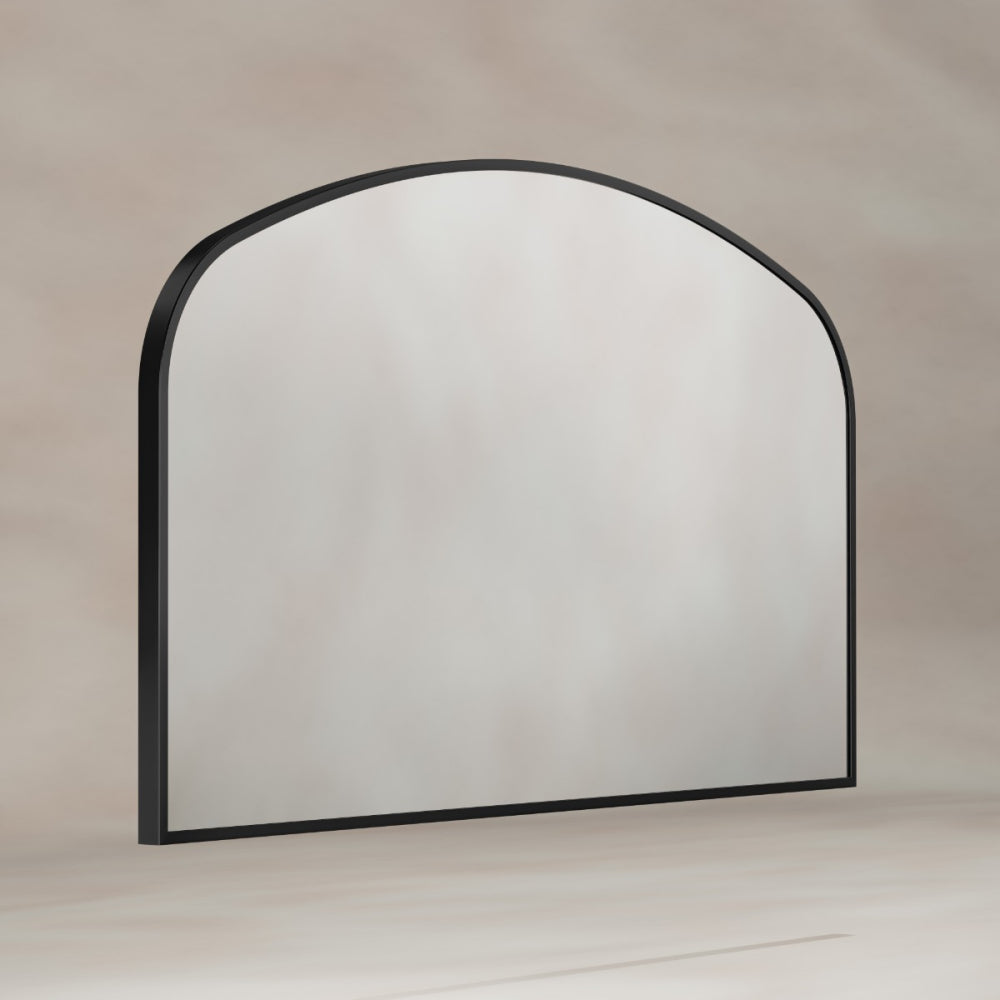 Delphine Overmantel Arch Mirror 120x70cm - Black