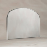 Delphine Overmantel Arch Mirror 120x70cm - Brushed Nickel