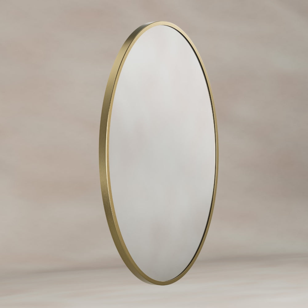 Delphine Oval Mirror 55x80cm - Brushed Brass