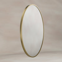 Delphine Oval Mirror 55x80cm - Brushed Brass