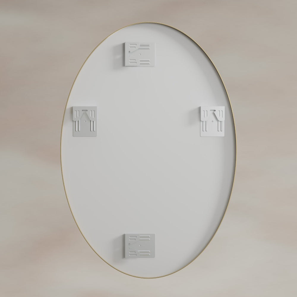 Delphine Oval Mirror 55x80cm - Brushed Brass