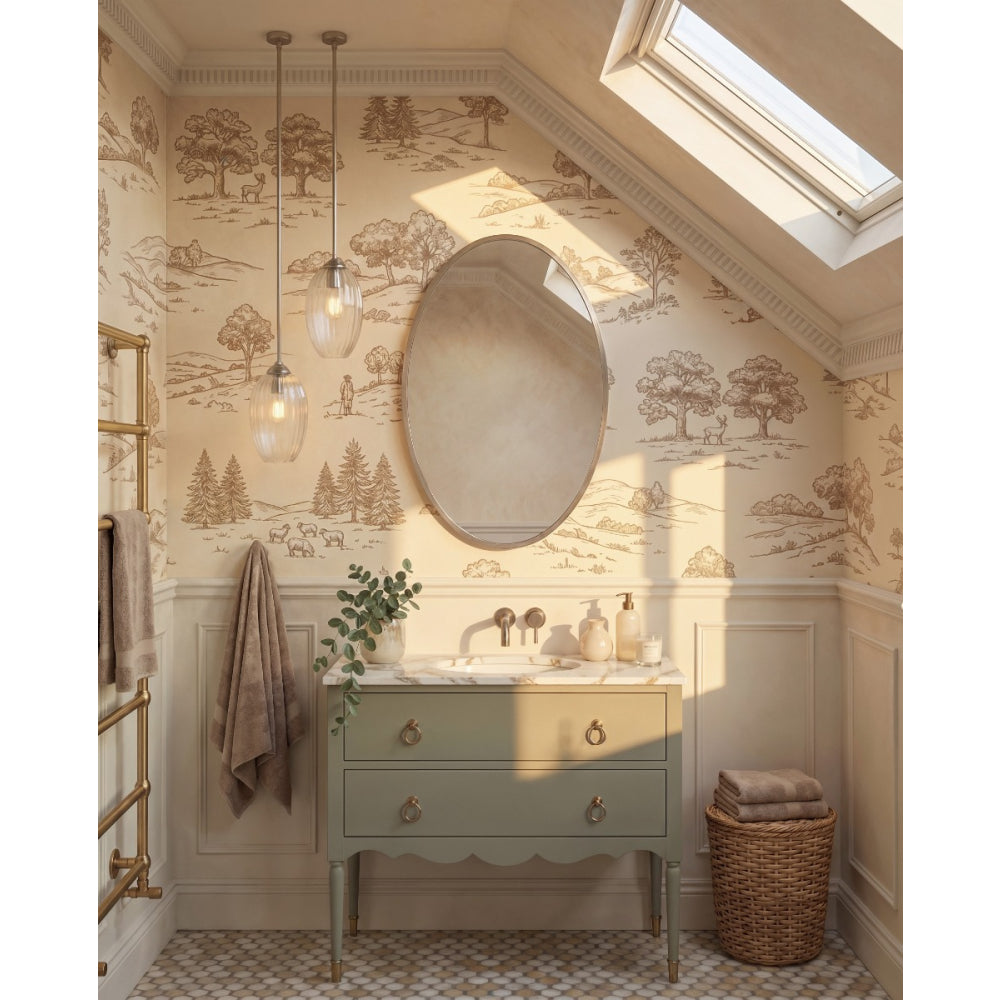 Delphine Oval Mirror 55x80cm - Brushed Nickel