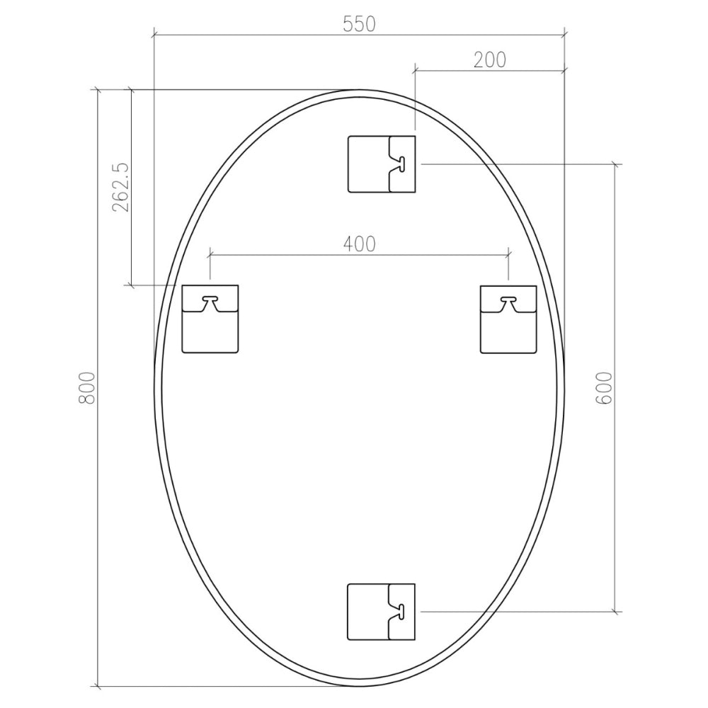Delphine Oval Mirror 55x80cm - Brushed Nickel