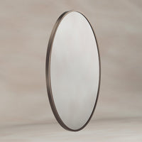 Delphine Oval Mirror 55x80cm - Brushed Bronze