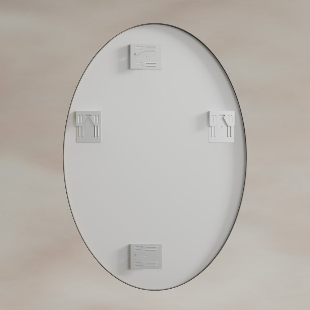 Delphine Oval Mirror 55x80cm - Gunmetal