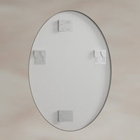 Delphine Oval Mirror 55x80cm - Gunmetal