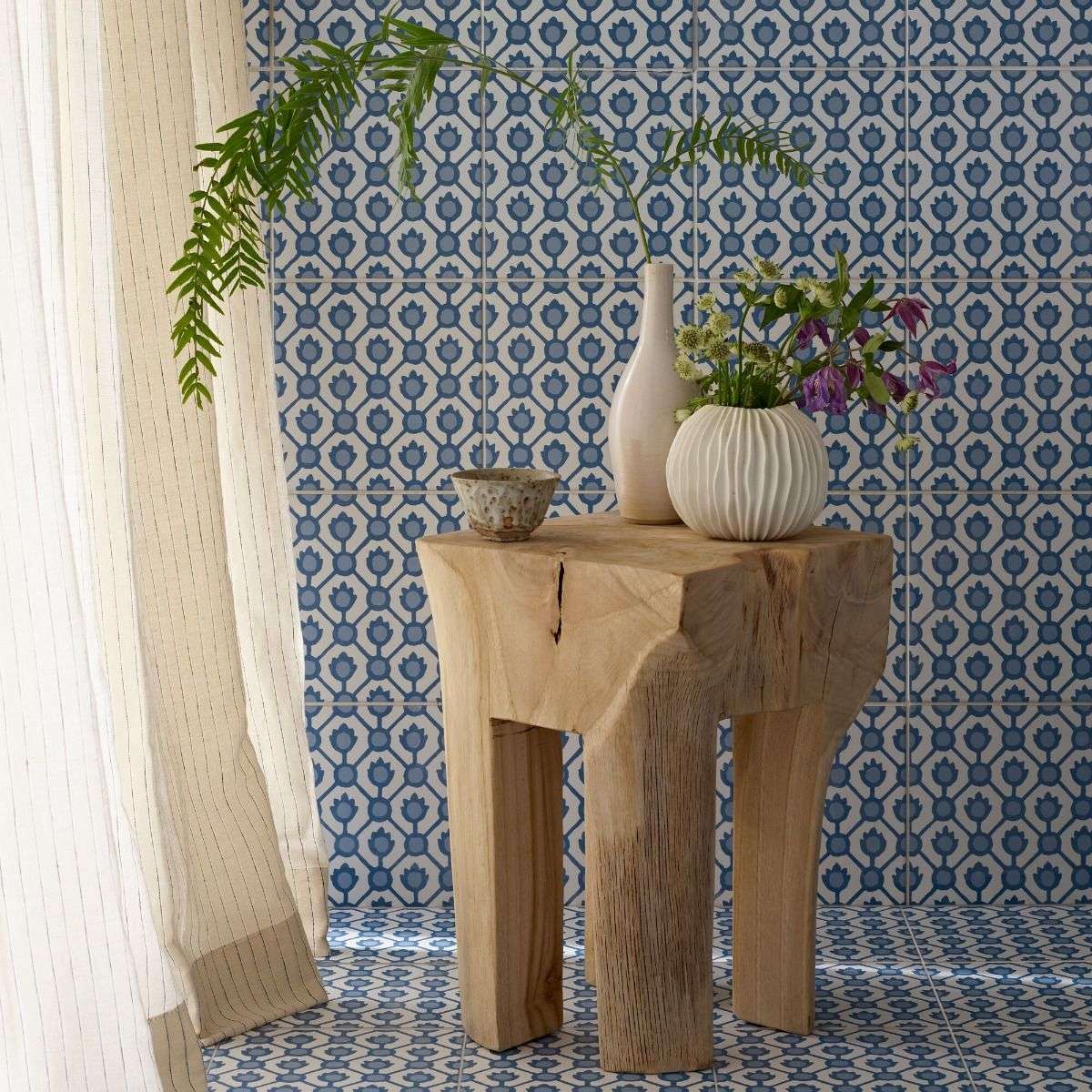 Designers Guild, Jaal, Cobalt, £86.70/M2 Decorative Tiles Sale Porcelain Decorative Tiles Fired Earth