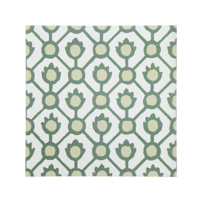 Designers Guild, Jaal, Cobalt, £86.70/M2 Green Decorative Tiles Sale Porcelain Decorative Tiles Fired Earth