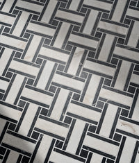 East Village Porcelain Basketweave Mosaic Bianco 31.5x31.5cm
