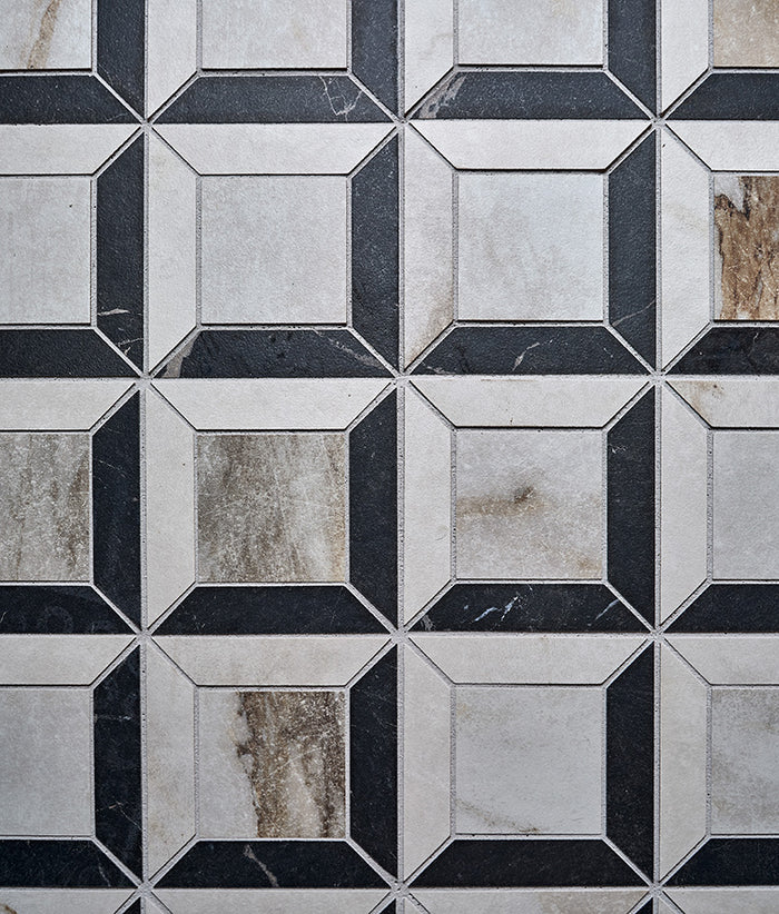 East Village Porcelain Quadrant Mosaic Oro 26x26cm Sample