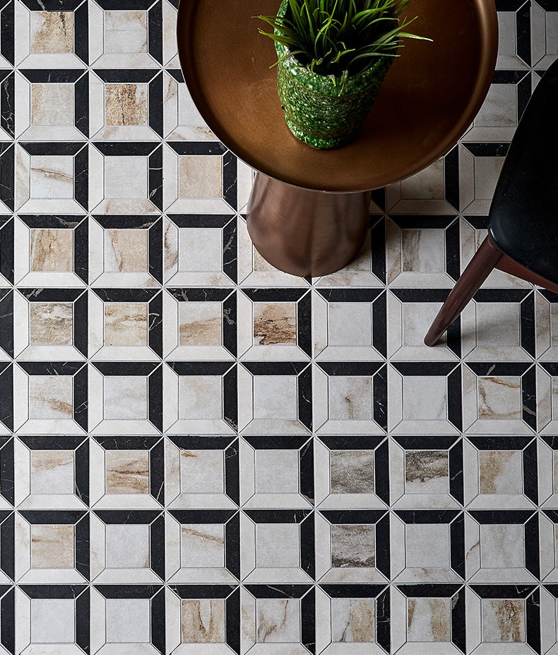 East Village Porcelain Quadrant Mosaic Oro 26x26cm Sample
