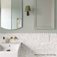 East Hampton, Honed, Scallop Mosaic, £164.91/M2 Decorative Tiles Sale Porcelain Decorative Tiles Fired Earth