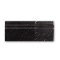 East Hampton, Black Polished, Skirting Decorative Tiles Sale Porcelain Decorative Tiles Fired Earth