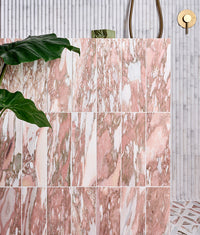 East Java Flamingo Marble Honed Brick 10cm Sample