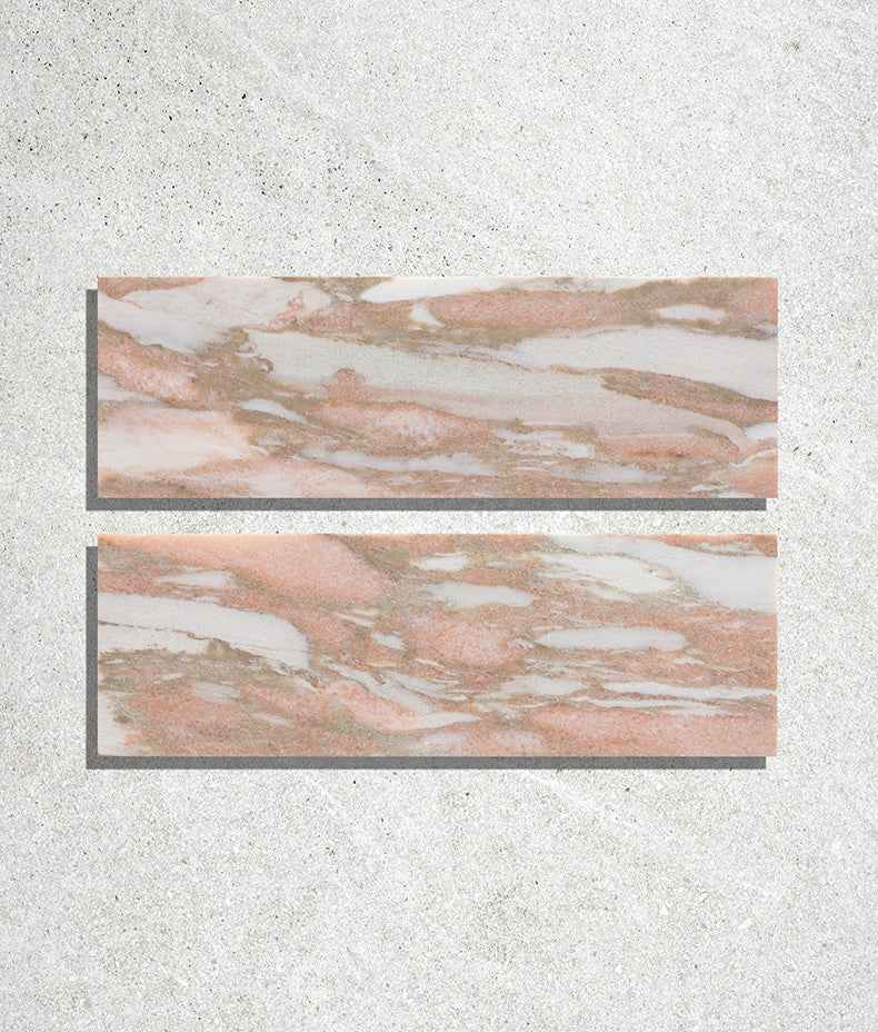 East Java Flamingo Marble Honed Brick 10cm Sample