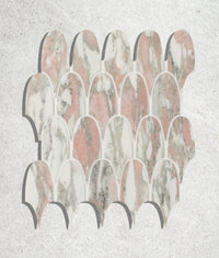 East Java Flamingo Marble Plume Mosaic 35cm