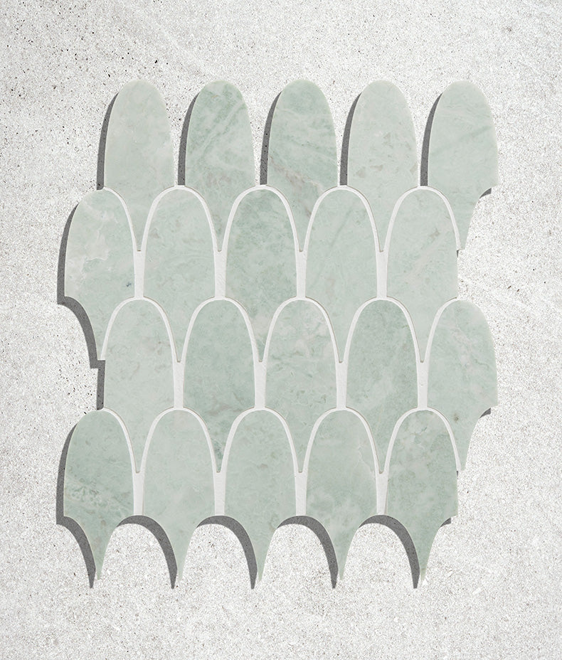 East Java Hummingbird Marble Plume Mosaic 35cm Sample