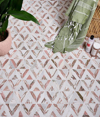 East Java Flamingo Marble Temple Mosaic 35cm