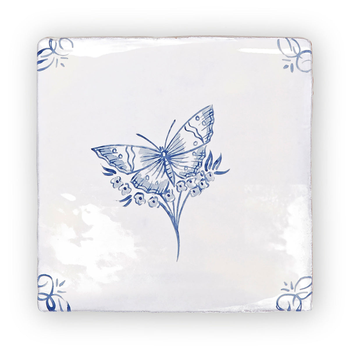 English Delft, Butterfly Blue Decorative Tiles Sale Porcelain Decorative Tiles Fired Earth