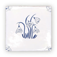 English Delft , Charcoal Snowdrop Blue Decorative Tiles Sale Porcelain Decorative Tiles Fired Earth