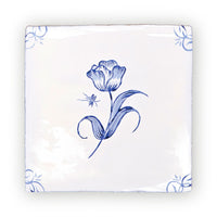 English Delft , Charcoal Tulip Blue Decorative Tiles Sale Porcelain Decorative Tiles Fired Earth